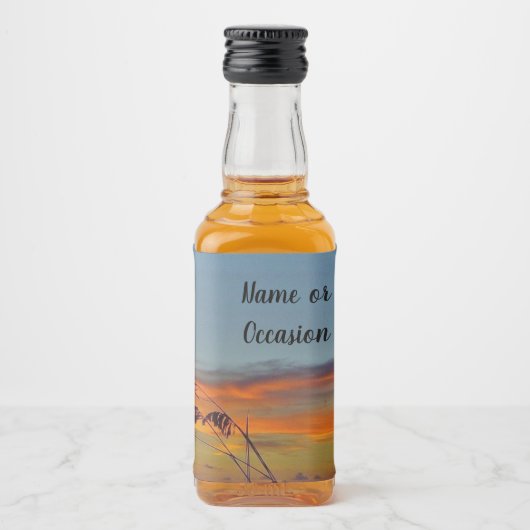 Beach Sunset Label Likeurfles Etiket (Voorkant)