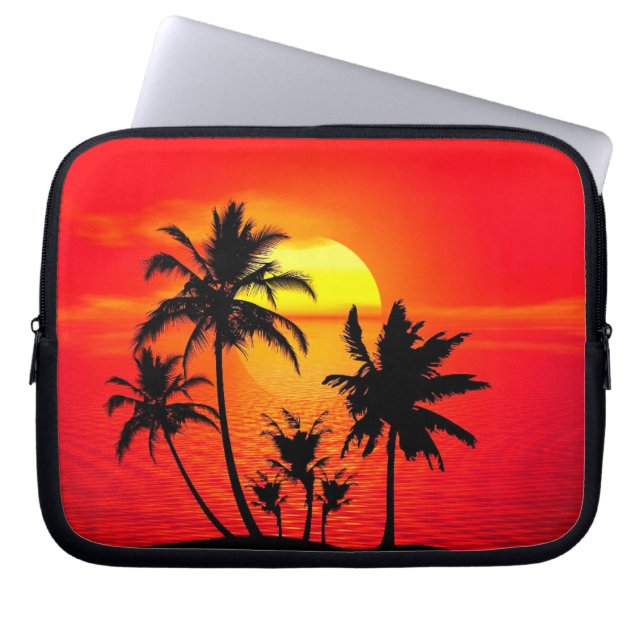 Beach Sunset Laptop Sleeve (Voorkant)