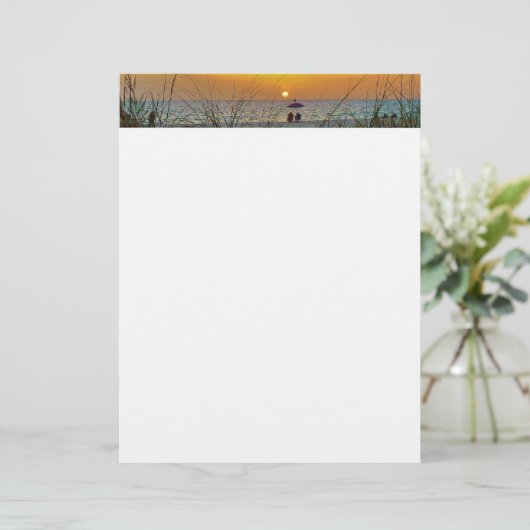 Beach Sunset Letterhead (Staand voorkant)