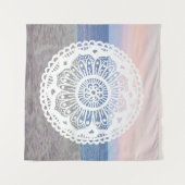 Beach Sunset Mandala Tapestry Wandkleed (Voorkant (horizontaal))