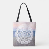 Beach Sunset Mandala Tote Bag (Achterkant)