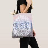 Beach Sunset Mandala Tote Bag (Dichtbij)