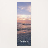 Beach Sunset met naam Yogamat (Voorkant)