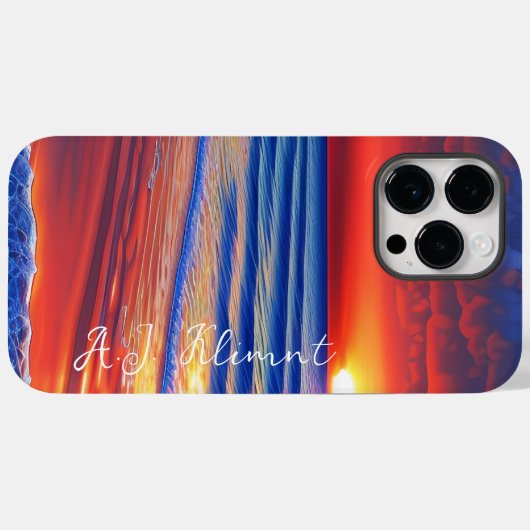 Beach Sunset met persoonlijke naam Case-Mate iPhone Case (Achterkant (horizontaal))
