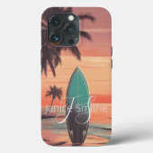 Beach Sunset Monogram Case-Mate iPhone Case (Achterkant)