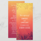 Beach Sunset Ocean Onderwater Wedding Programma's (Voorkant / Achterkant)