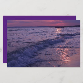 Beach sunset Ocean zee cloudy sky scrapbook paper