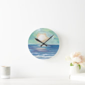 Beach Sunset Ocean Zee Surf Sun Gifts Ronde Klok (Huis)
