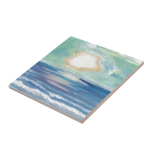 Beach Sunset Ocean Zee Surf Sun Gifts Tegeltje (Zijkant)