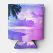 Beach Sunset oceanische zandpalmboom Maldiven Miam Blikjeskoeler (Voorkant)