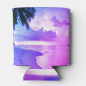 Beach Sunset oceanische zandpalmboom Maldiven Miam Blikjeskoeler (Achterkant)