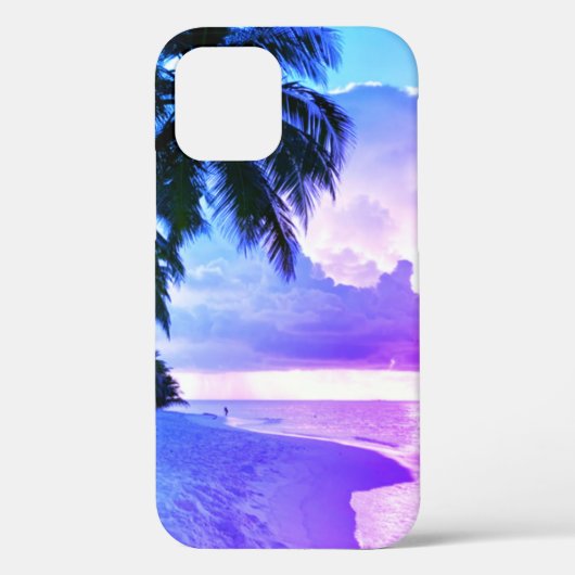 Beach Sunset oceanische zandpalmboom Maldiven Miam Case-Mate iPhone Case (Achterkant)