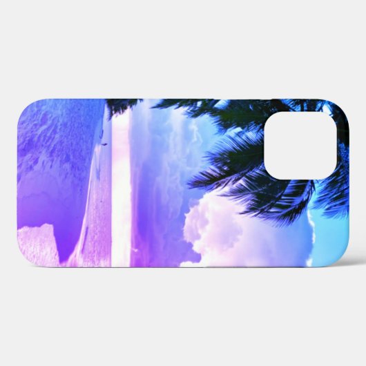 Beach Sunset oceanische zandpalmboom Maldiven Miam Case-Mate iPhone Case (Achterkant (horizontaal))
