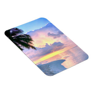Beach Sunset oceanische zandpalmboom Maldiven Miam Magneet