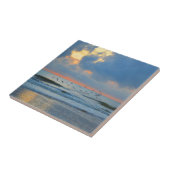 Beach Sunset Oranje Florida Ocean Warm Abstract Tegeltje (Zijkant)