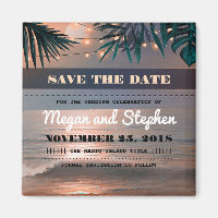 Beach Sunset Palm String Lights Sla de datum op