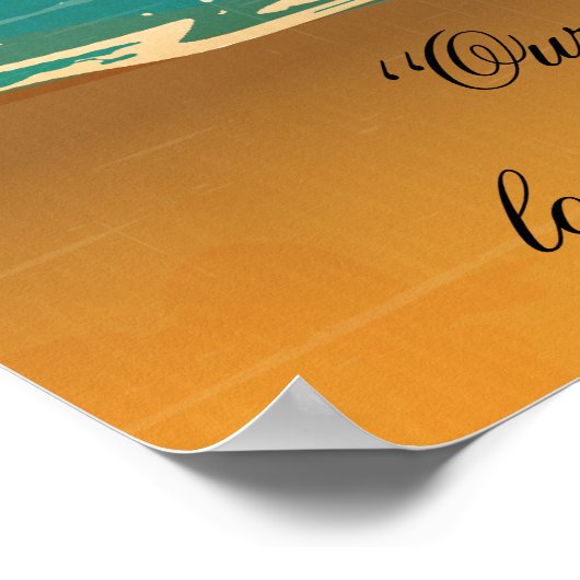 Beach Sunset Palm Trees Beach Quote Poster (Hoek)