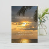 Beach Sunset Palm viering van het leven Kaart (Staand voorkant)