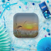 Beach Sunset Papieren Bordje (Feest)