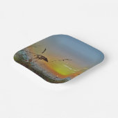 Beach Sunset Papieren Bordje (Gebogen)