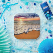 Beach Sunset Papieren Bordje (Feest)