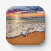 Beach Sunset Papieren Bordje (Voorkant)