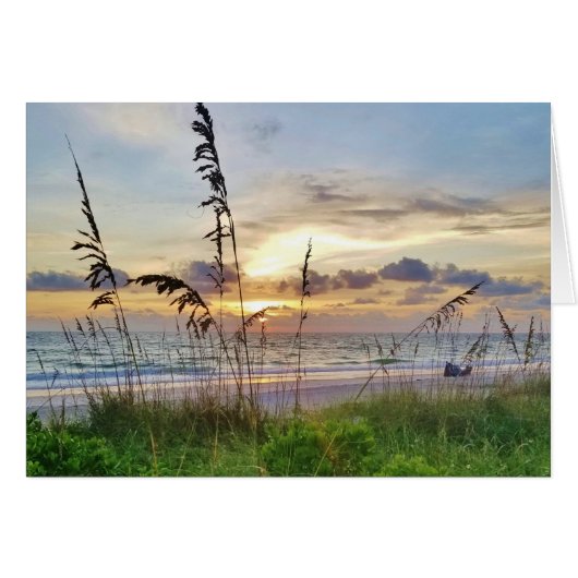 Beach Sunset Pensioen Wenskaart (Voorkant Horizontaal)