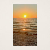 Beach Sunset Photo Celebration of Life Prayer Card Visitekaartje (Voorkant)
