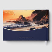 Beach Sunset Photo Funeral Memorial Gastenboek (Achterkant)