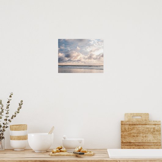 Beach Sunset Photo in San Diego, California Poster (Keuken)