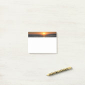 Beach Sunset Photo Stationery 4x3 Notities Post-it® Notes (Op bureau)