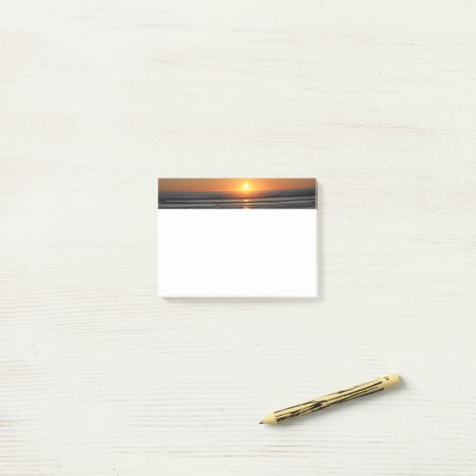 Beach Sunset Photo Stationery 4x3 Notities Post-it® Notes (Op bureau)