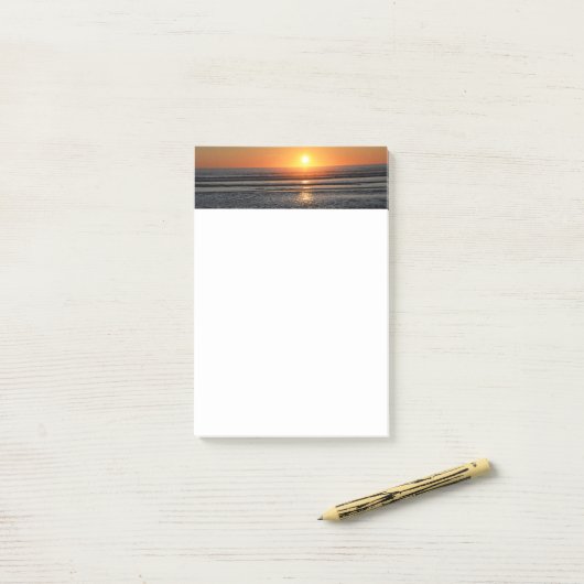 Beach Sunset Photo Stationery 4x6 Post-it Notities Post-it® Notes (Op bureau)