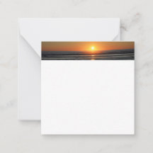 Beach Sunset Photo Stationery Platte Note Kaarten