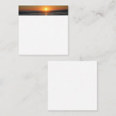 Beach Sunset Photo Stationery Platte Note Kaarten Notitiekaartje (Voorkant / Achterkant)