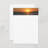 Beach Sunset Photo Stationery Platte Note Kaarten Notitiekaartje (Voorkant / Achterkant)
