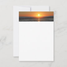 Beach Sunset Photo Stationery Platte Note Kaarten