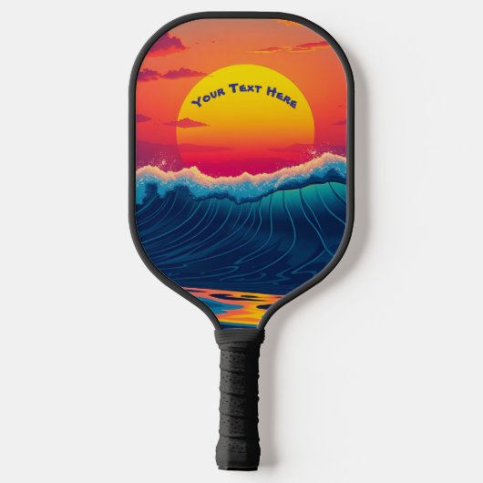 Beach Sunset Pickleball Paddle (Achterkant)