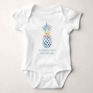 Beach Sunset Pineapple Tropical Summer Cruise Romper