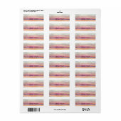 Beach Sunset Pink Blue Art Etiket (Full Sheet)