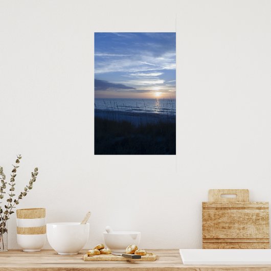 Beach Sunset Poster (Keuken)