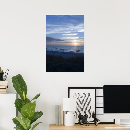 Beach Sunset Poster (Thuiskantoor)