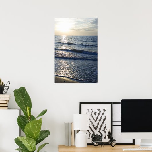 Beach Sunset Poster (Thuiskantoor)