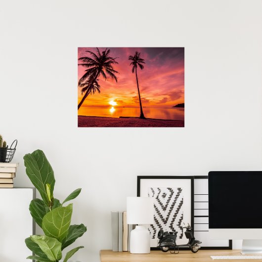 Beach Sunset posters (Thuiskantoor)