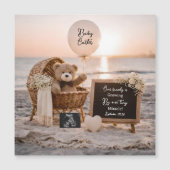 beach sunset pregnancy announcement teddy keepsake (Voorkant)