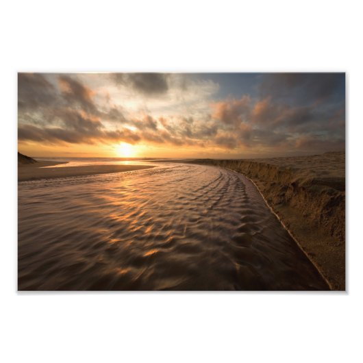 Beach Sunset Print: Montara Beach, Pacifica CA Foto Afdruk (Voorkant)
