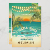 Beach Sunset repetitie diner Kaart (Voorkant / Achterkant)