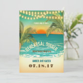 Beach Sunset repetitie diner Kaart (Staand voorkant)