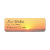 Beach sunset return address labels (Voorkant)