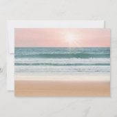 Beach Sunset Roze Goud Graduation Party met Foto Kaart (Achterkant)